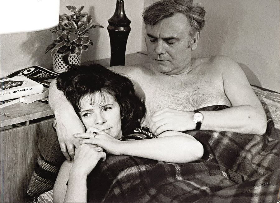 S Petrem Haničincem hrála Jiřina Švorcová v televizním seriálu Žena za pultem z roku 1977