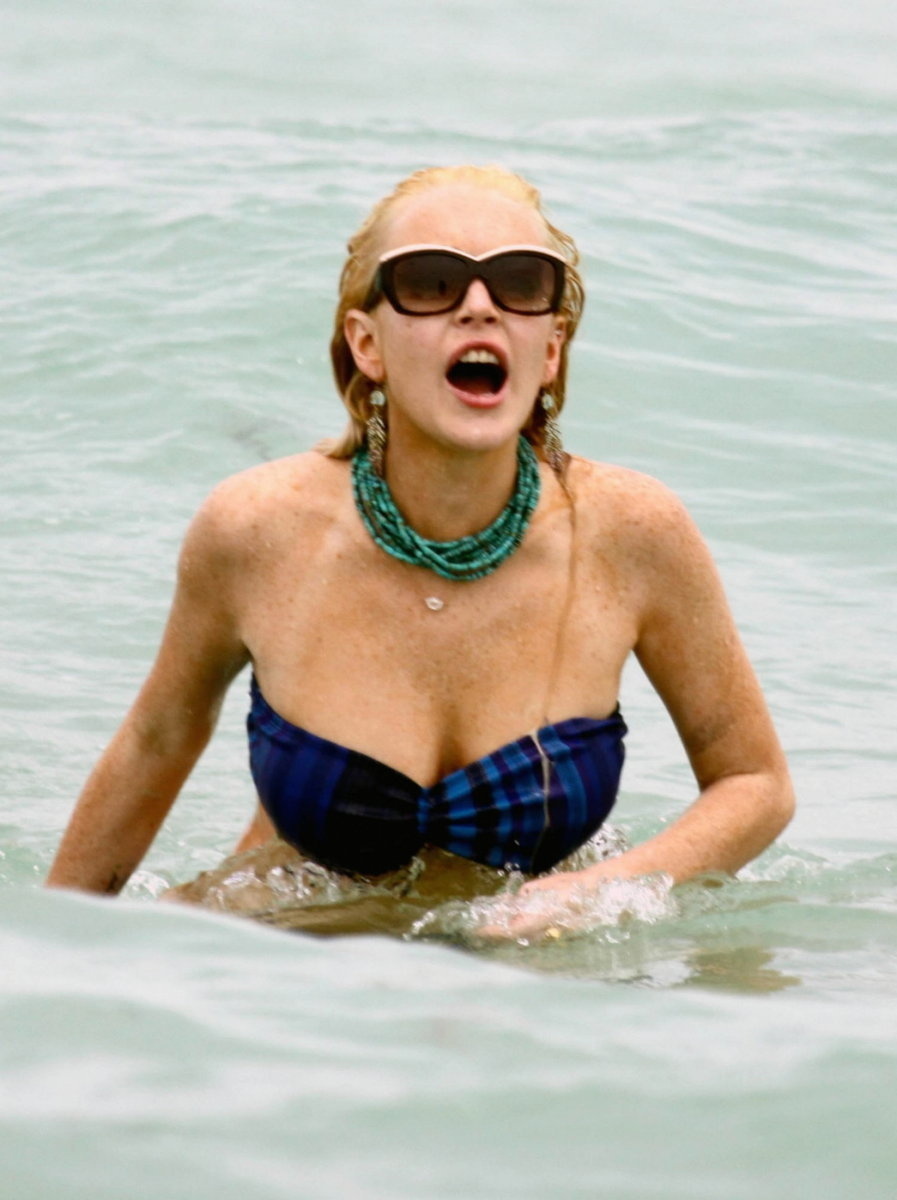 Lindsay Lohan počas dovolenky