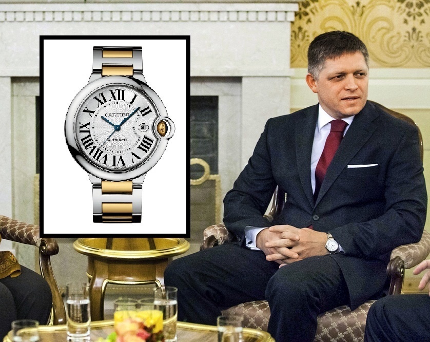 Premiér má nové hodinky,