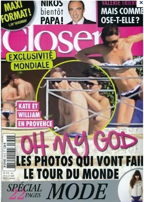 Titulka francúzskeho magazínu Closer
