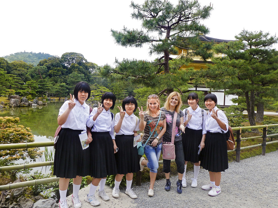 S Japonkami: Tie na Slovenkách obdivovali plnšie tvary a blond vlasy.