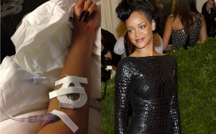 Rihanna skončila na infúziách