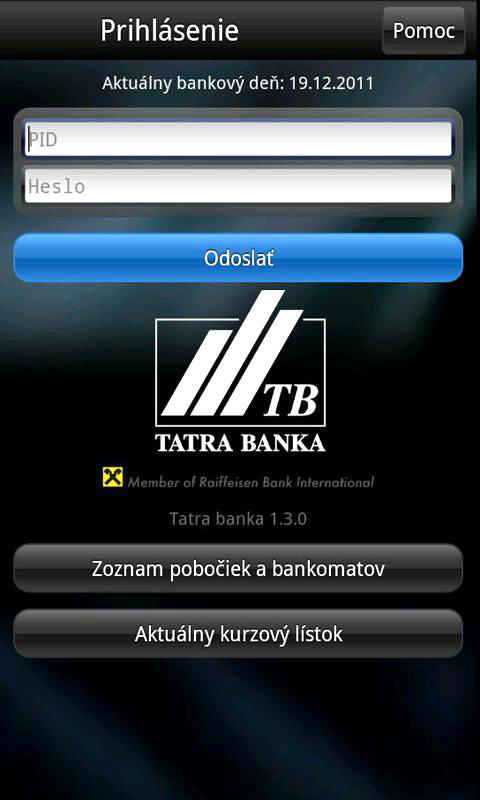 Mobilné aplikácie bánk.