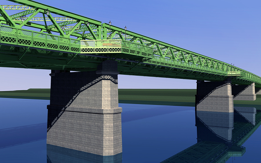 Vizualizácia nového Starého mostu.