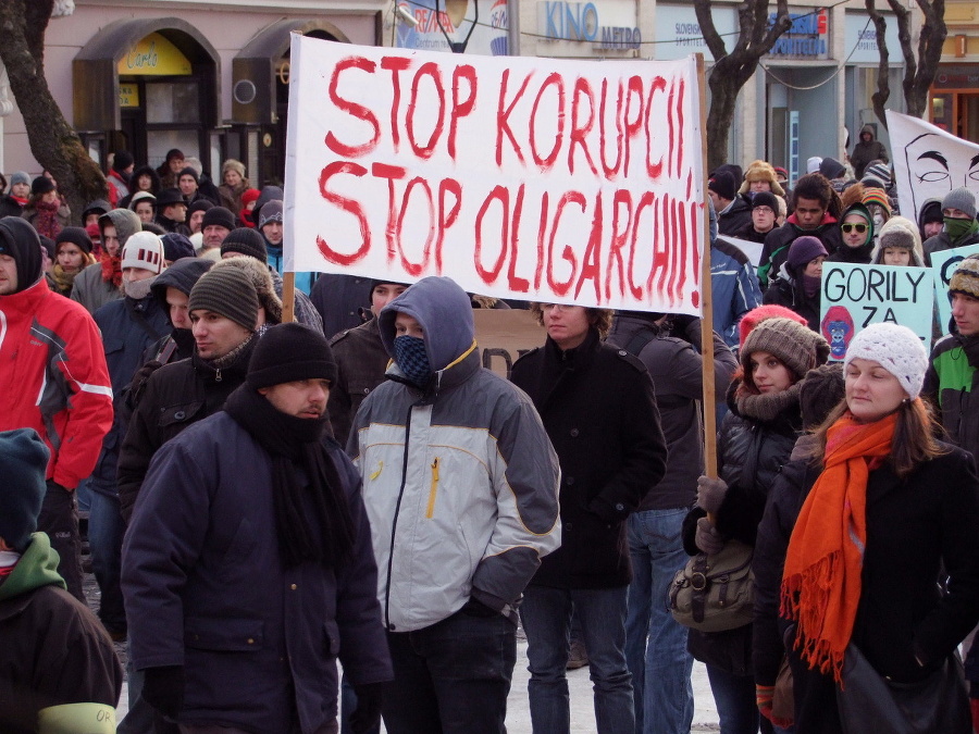 Protest v Trenčíne sa