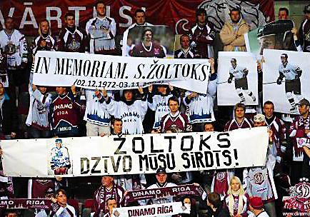 Lotyšský hokejista Sergej Žoltoks