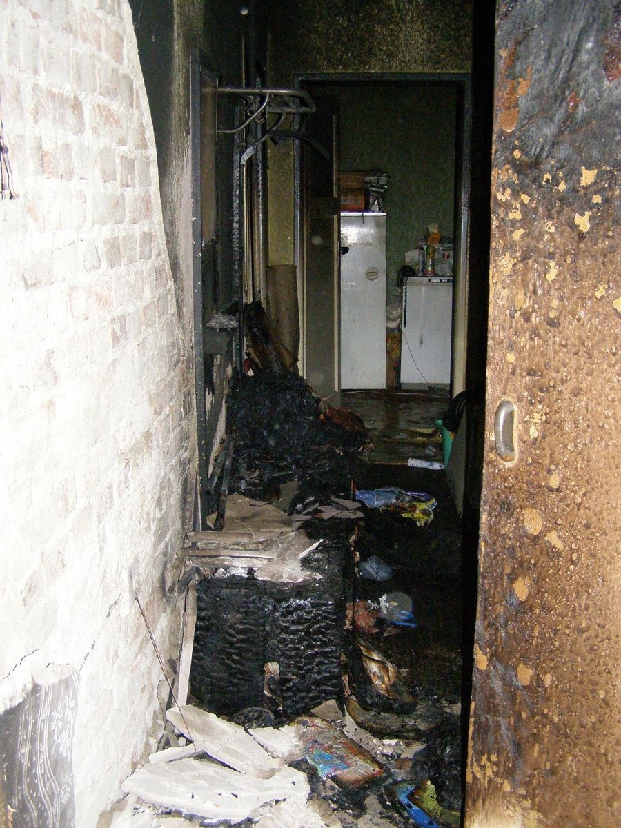 Požiar poškodil byt, v