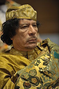 Líbyjský diktátor Muammar Kaddáfí.
