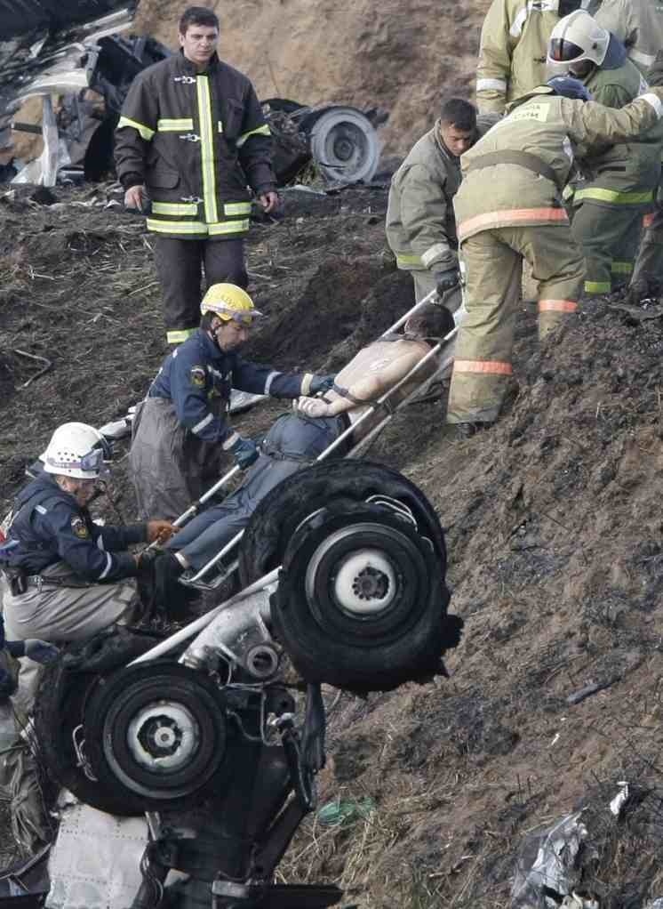 Ruskí záchranári z havarovaného