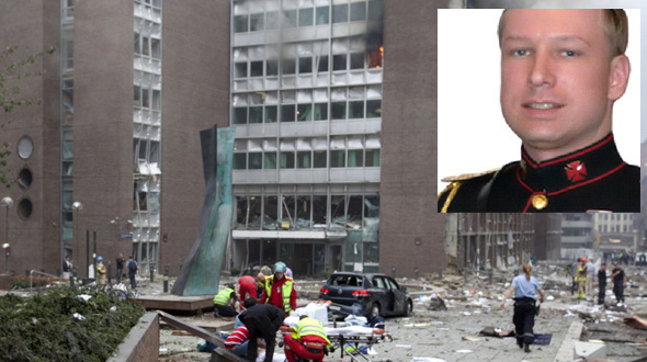 Šialený Anders Breivik, ktorý útočil v Nórsku.