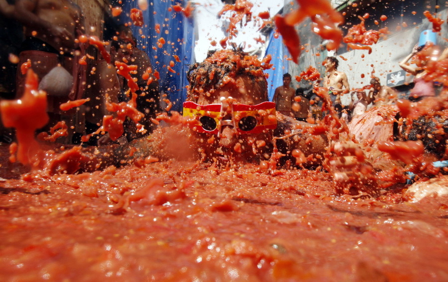 Tradičný španielsky festival Tomatina