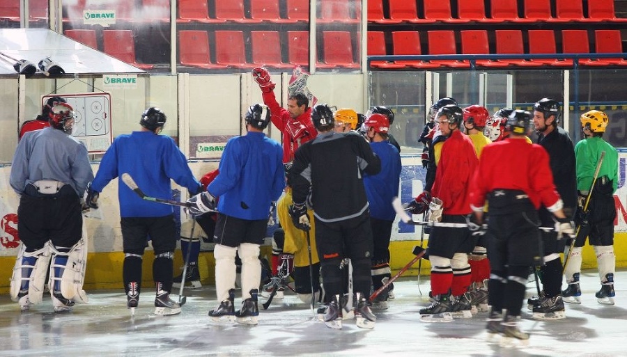 Marcel Hanzal na jednom z tréningov, na starosti chce mať taktiku.