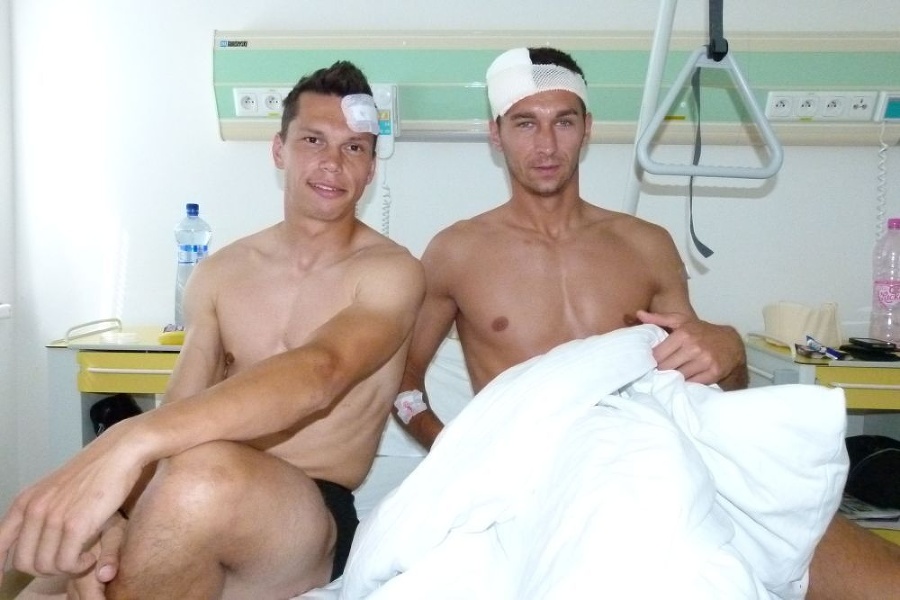 Čas v nemocnici strávili Bicák (vľavo) so Struhárom v spoločnej izbe ako kamaráti. 