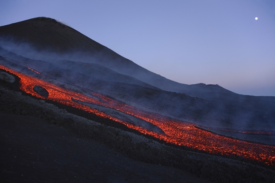 Sicílska sopka Etna.