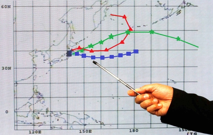 Hongkongskí meteorológovia zverejnili mapu,