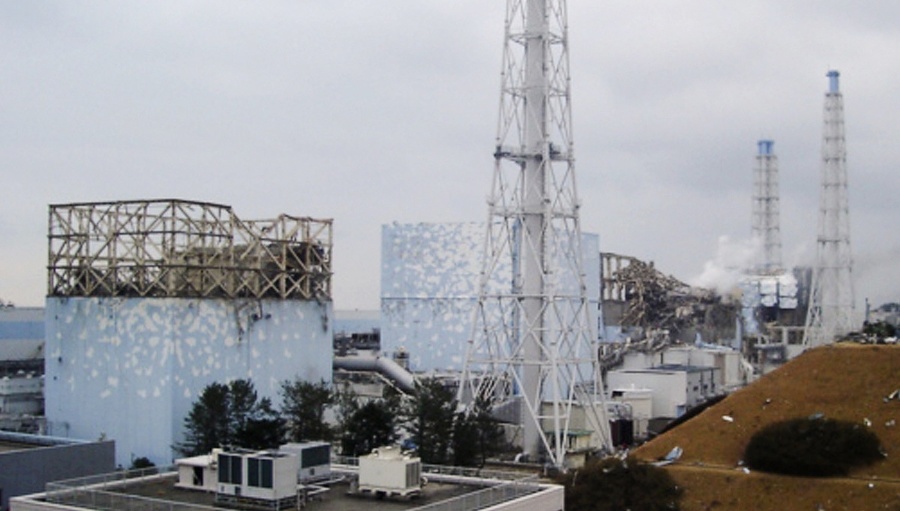 Poškodená elektráreň Fukušima-1.