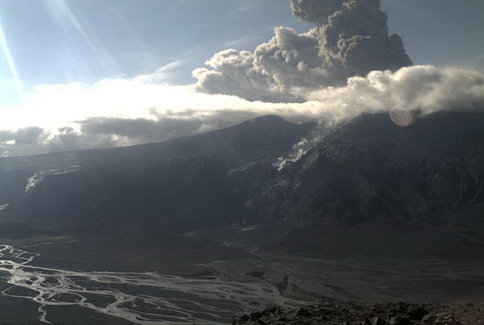 Stav na islandskej sopke Eyjafjallajökull 9.5. o 10:20.