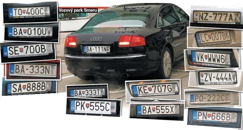 Vozový park Smeru.