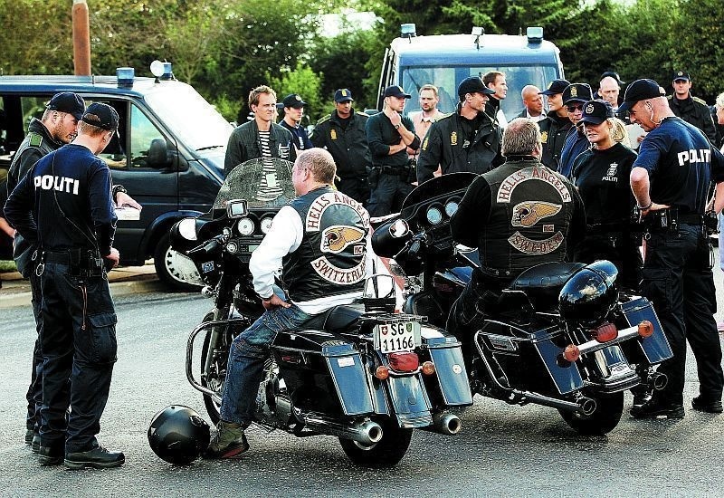 Polícia kontroluje členov gangu Pekelní anjeli (Hell‘s Angels). Do Dánska prichádzajú aj motorkári zo zahraničia.