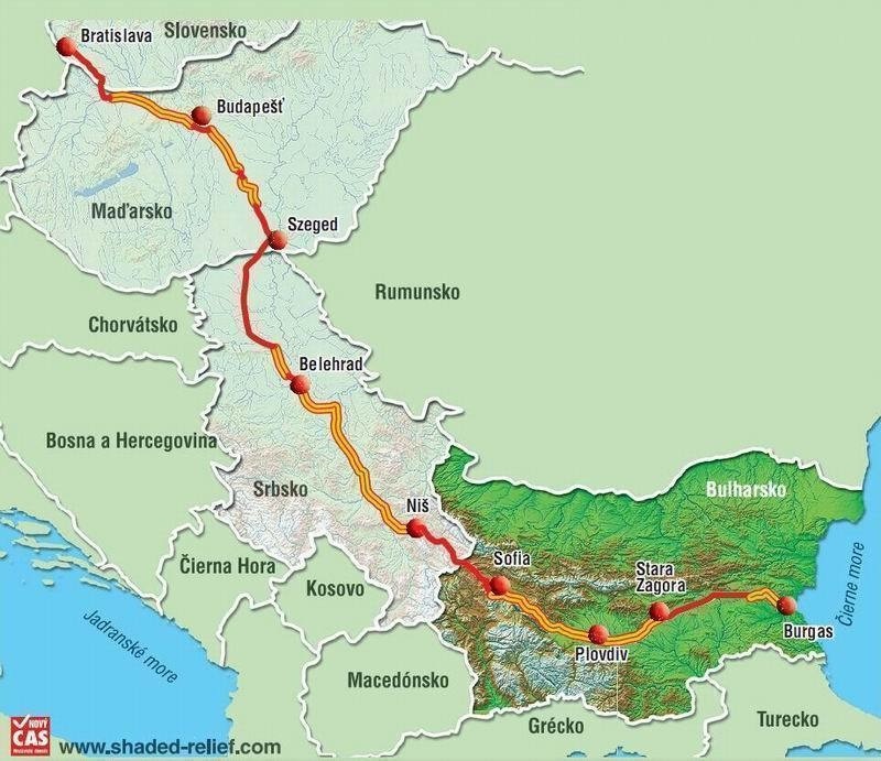 Najvýhodnejšia trasa do Bulharska.