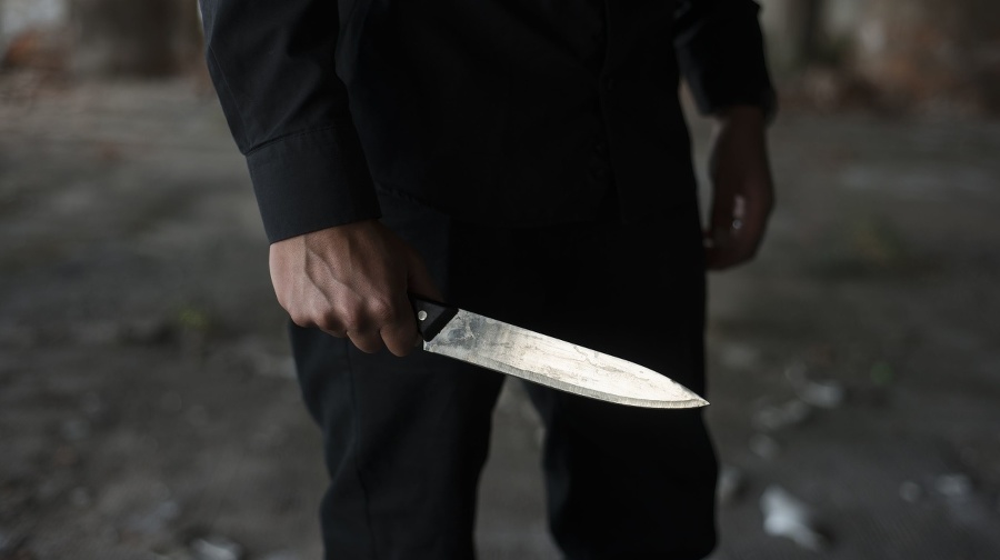 man holding knife in