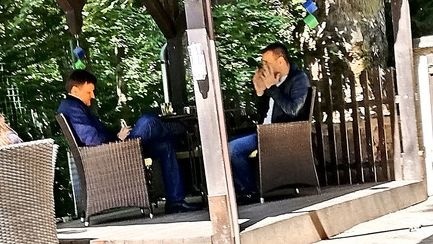 Horský park, Bratislava, 27.5.2020 o 11.15 hod.: Politici sa rozprávali  niekoľko desiatok minút.