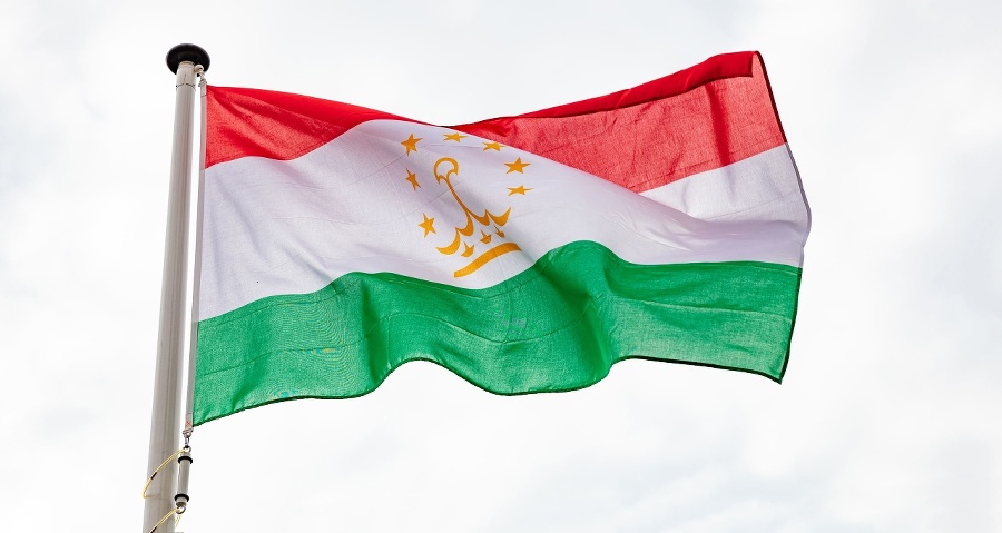 Tajikistan flag. Tajikistan national