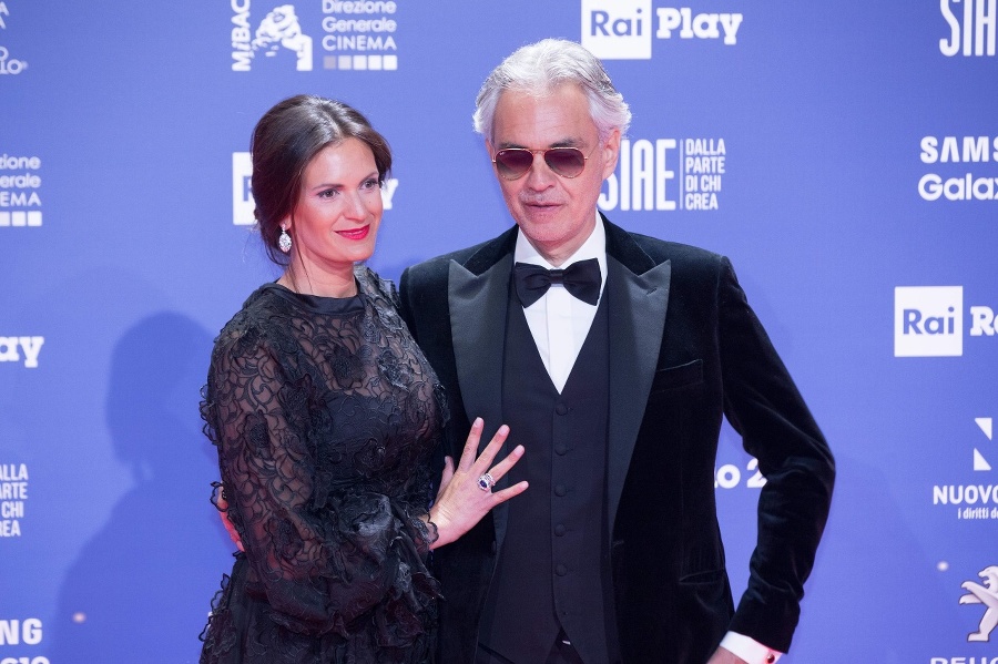 Andrea Bocelli s manželkou