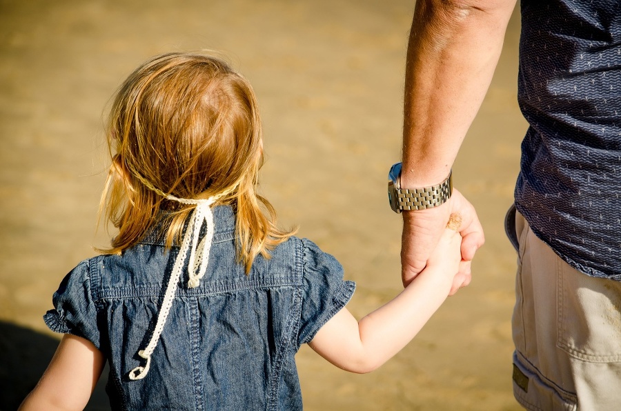 Little girl holding a