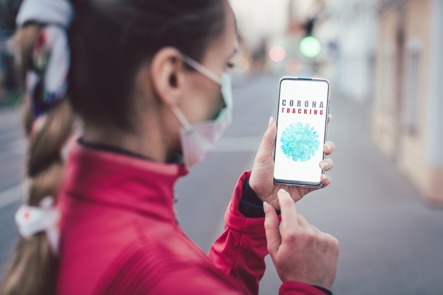 Woman using a phone