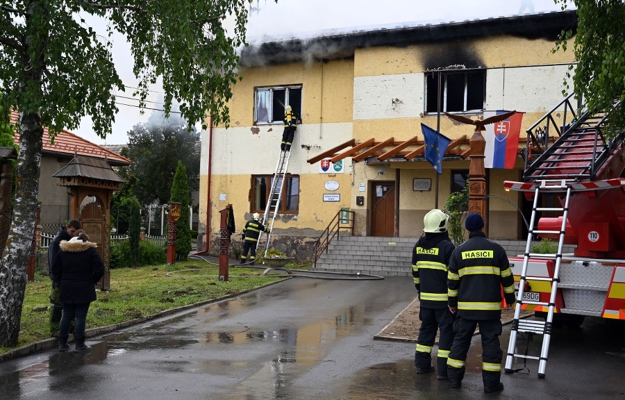 Požiar budovy obecného úradu