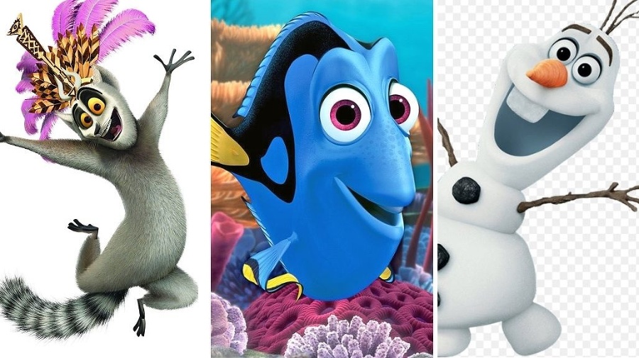 Julien, Dory či Olaf
