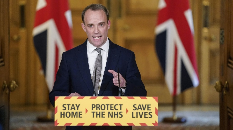 Britský minister zahraničných vecí Dominic Raab