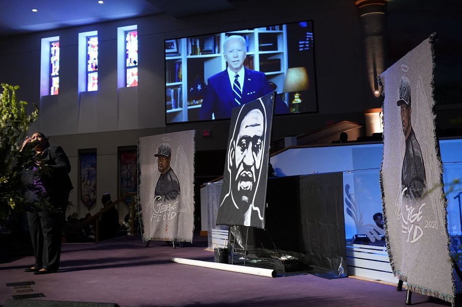 Joe Biden na pohrebe