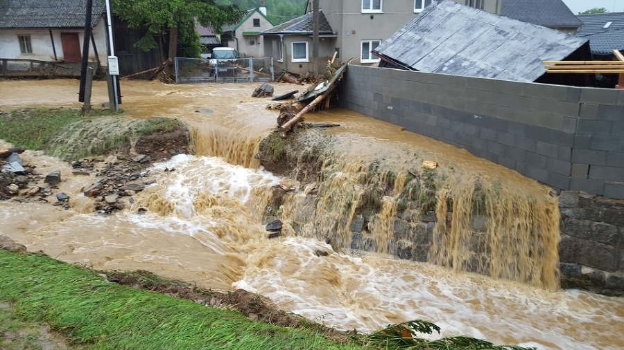 Olomoucký kraj zasiahli záplavy.