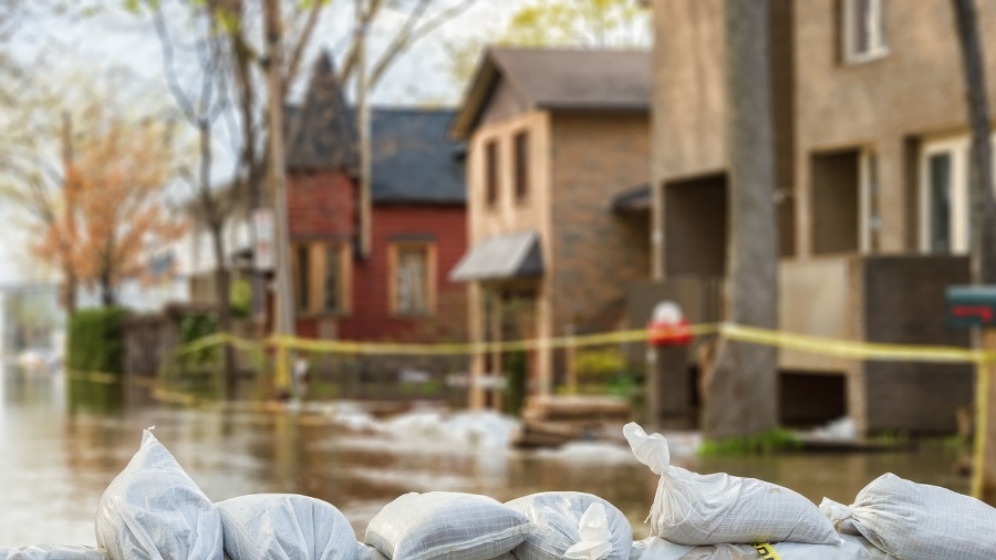 Close shot of flood