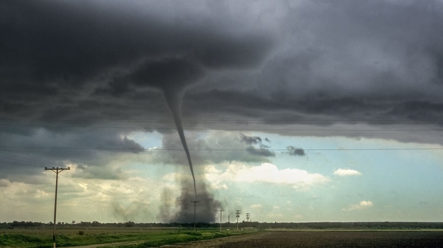 This tornado was situated