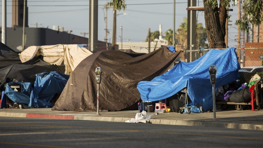 View of the homeless