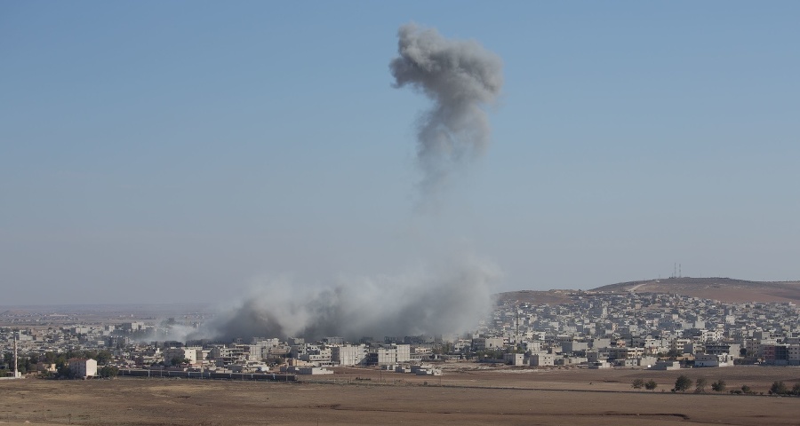 Bomb in Kobane in