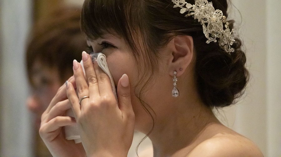 Wedding bride tears