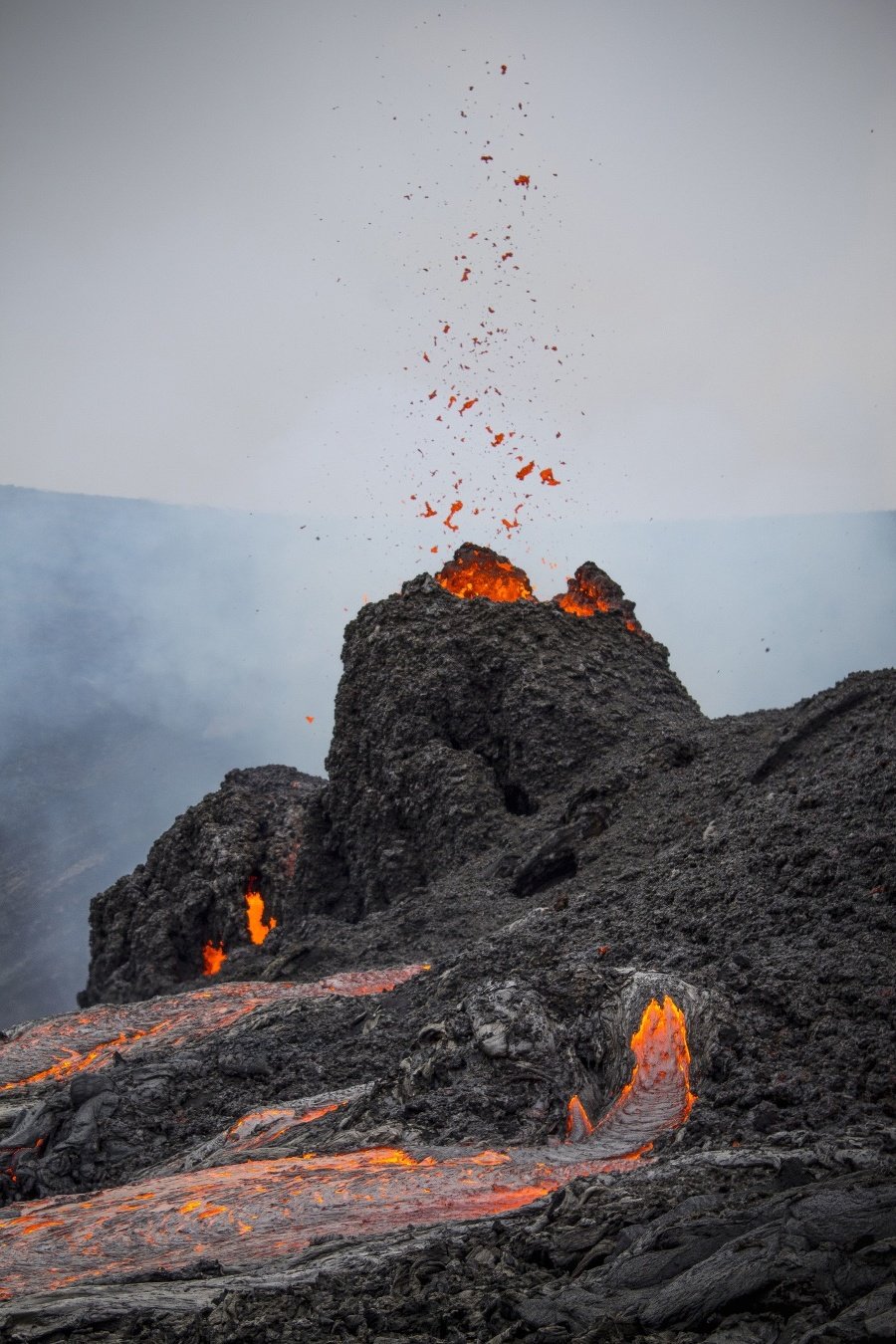 Erupcia sopky na polostrove