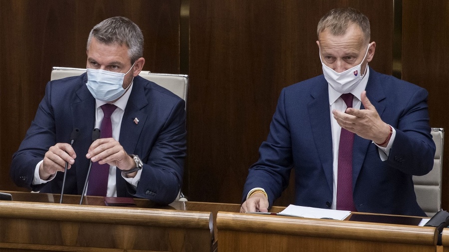 Peter Pellegrini (vľavo) a Boris Kollár