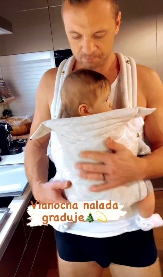 Majo Gáborík s malou Bellou. 