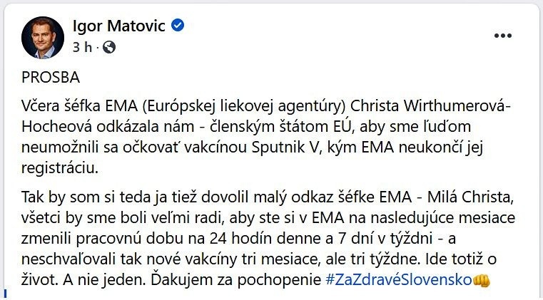 Premiér v statuse žoviálne