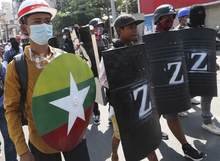 V Mjanmarsku opätovne protestovali
