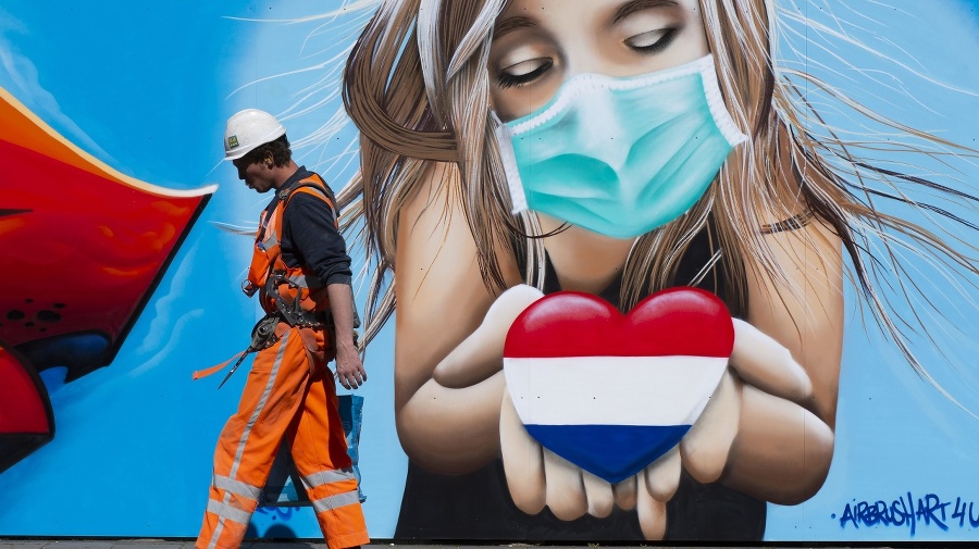 Pouličná maľba v Haagu,