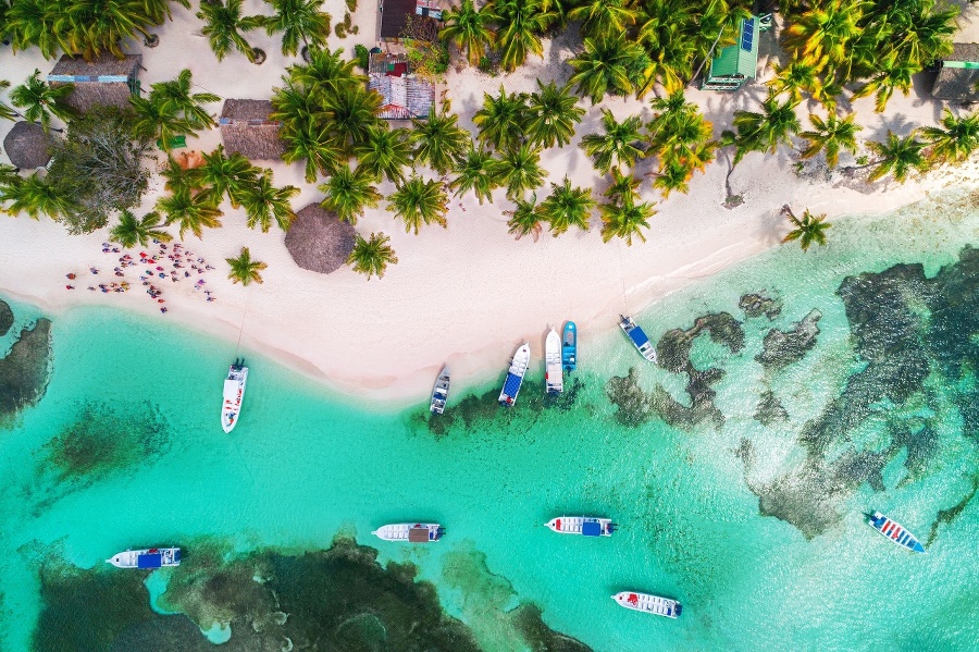 Aerial view of tropical