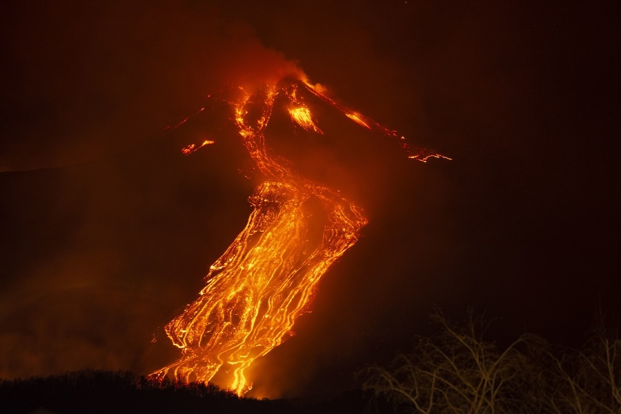 Erupcia sopky Etna 18.