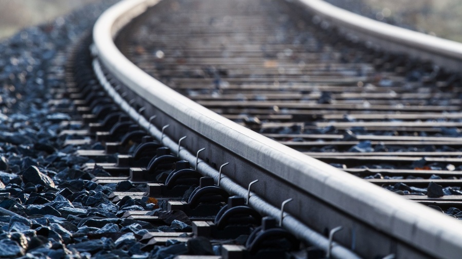 Railway line in morning