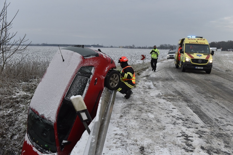 Dopravná nehoda pri Břeclave.